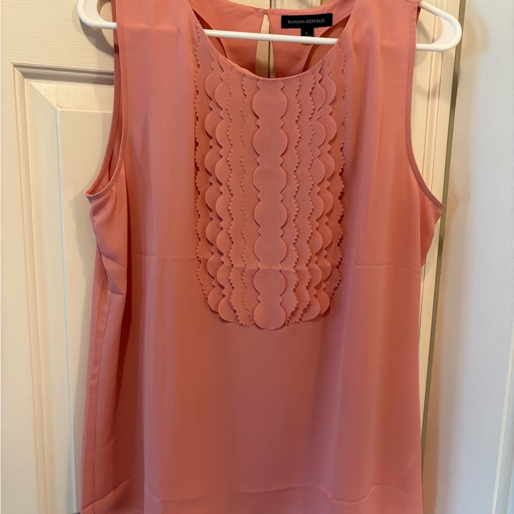 Banana Republic Muted Coral Sleeveless Blouse